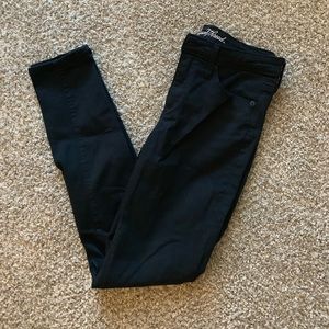 High waisted black skinny jeans